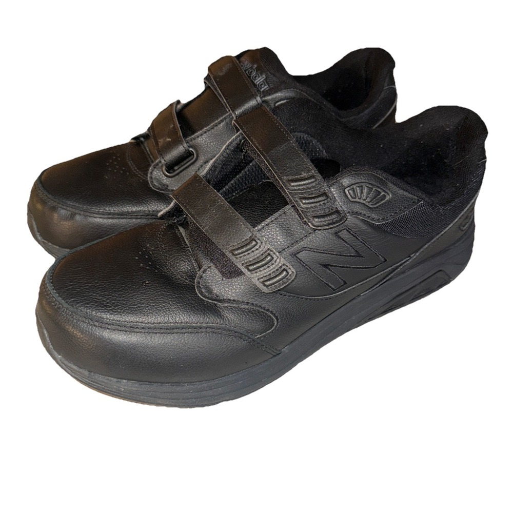 New Balance 928v3 Shoes Men's 13 2E Black Leather Hook Loop Walking Sneakers